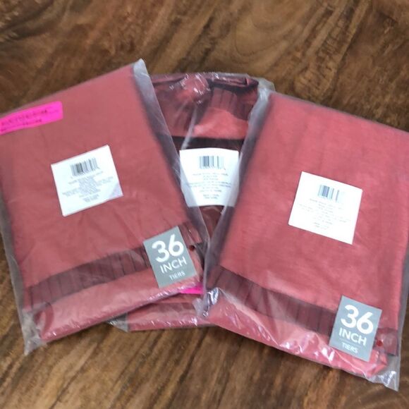 Elrene Home Fashions Versailles Faux Silk Waterfall Window Valances-3 total - Picture 5 of 5